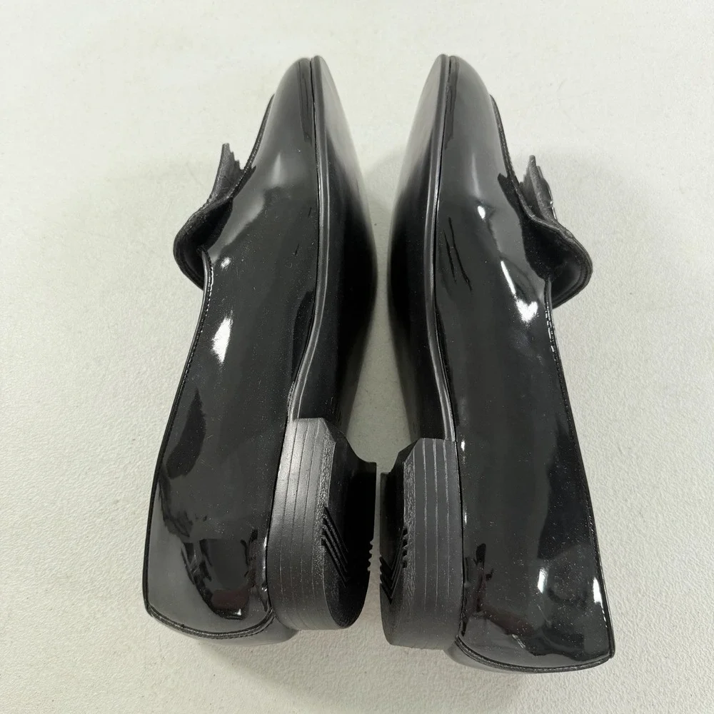 Frederico Leone Black Patent Leather Kiltie Tassel Men's Tuxedo Loafers Size 9 M